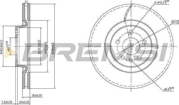 Bremsi CD8597V - Тормозной диск abcparts.ee