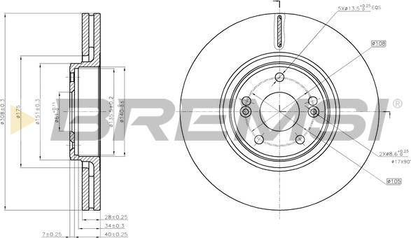 Bremsi CD7511V - Тормозной диск abcparts.ee