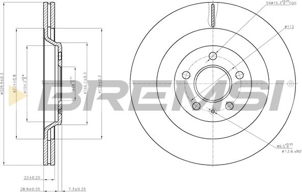 Bremsi CD7667V - Тормозной диск abcparts.ee