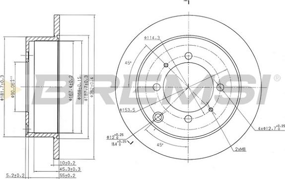 Bremsi CD7141S - Тормозной диск abcparts.ee