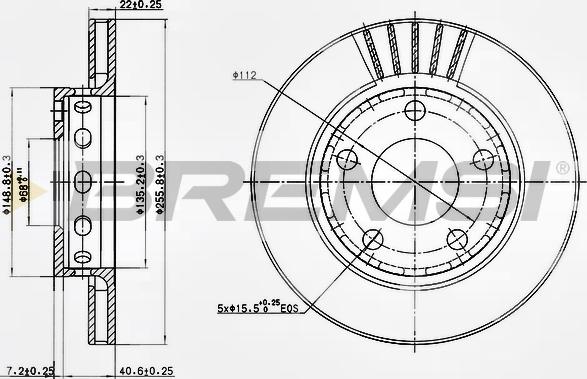 Bremsi CD7887V - Тормозной диск abcparts.ee