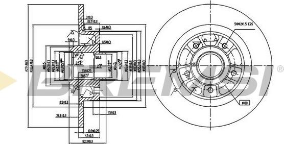 Bremsi CD7364S - Тормозной диск abcparts.ee