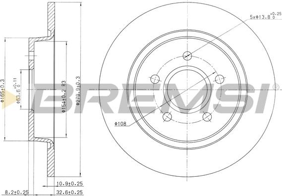 Bremsi CD7227S - Тормозной диск abcparts.ee