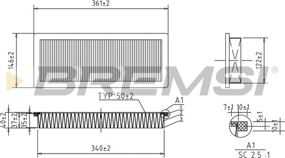 Bremsi FA1576 - Воздушный фильтр двигателя abcparts.ee