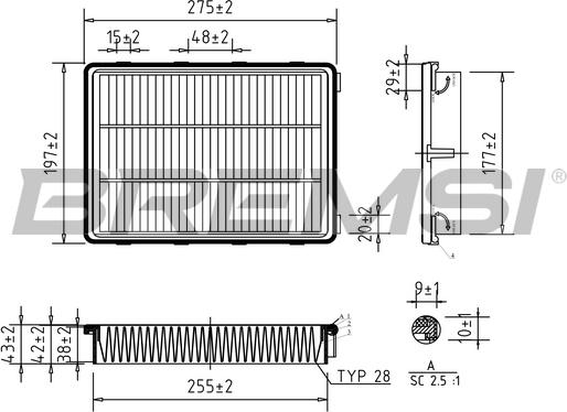 Bremsi FA1078 - Воздушный фильтр двигателя abcparts.ee