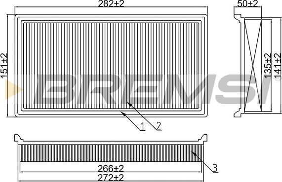 Bremsi FA1355 - Воздушный фильтр двигателя abcparts.ee