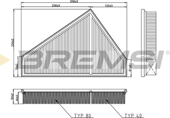 Bremsi FA2624 - Воздушный фильтр двигателя abcparts.ee