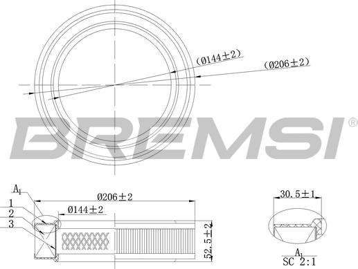 Bremsi FA2131 - Воздушный фильтр двигателя abcparts.ee