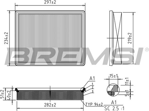 Bremsi FA2320 - Õhufilter abcparts.ee