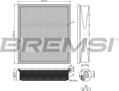 Bremsi FA2260 - Õhufilter abcparts.ee