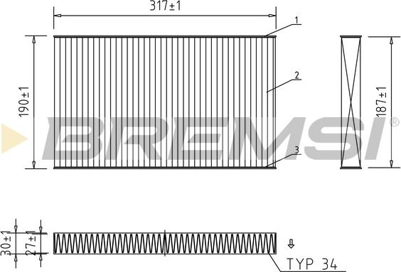 Bremsi FC1568C - Фильтр воздуха в салоне abcparts.ee