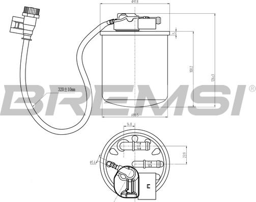 Bremsi FE0383 - Kütusefilter abcparts.ee
