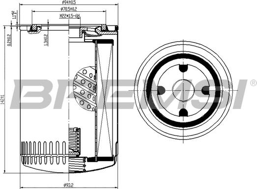Bremsi FL0285 - Масляный фильтр abcparts.ee