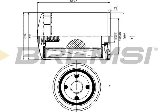Bremsi FL1462 - Масляный фильтр abcparts.ee