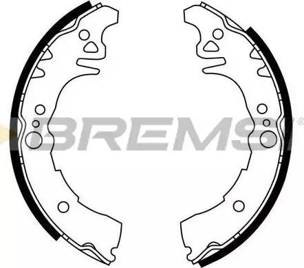 Bremsi GF0957 - Комплект тормозных колодок, барабанные abcparts.ee