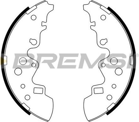 Bremsi GF0799 - Комплект тормозных колодок, барабанные abcparts.ee
