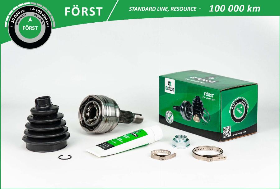 B-RING BOC4907 - Комплект ШРУСа, приводной вал, шарнир abcparts.ee