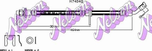 Brovex-Nelson H7404Q - Тормозной шланг abcparts.ee
