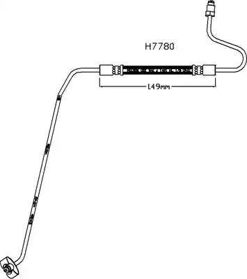 Brovex-Nelson H7780 - Тормозной шланг abcparts.ee
