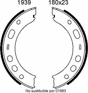 BSF 01939 - Комплект тормозов, ручник, парковка abcparts.ee
