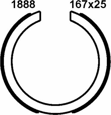 BSF 01888 - Комплект тормозов, ручник, парковка abcparts.ee