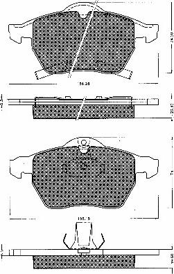 BSF 10538 - Тормозные колодки, дисковые, комплект abcparts.ee