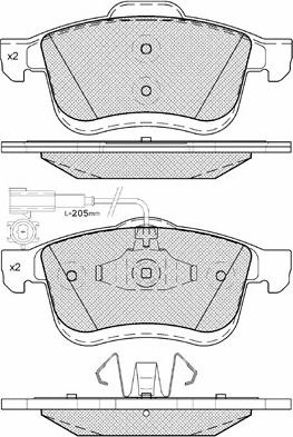 BSF 20162 - Тормозные колодки, дисковые, комплект abcparts.ee