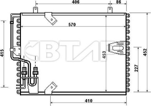BTAP BBC819-114 - Конденсатор кондиционера abcparts.ee