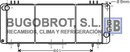 BUGOBROT 40-JE2016 - Радиатор, охлаждение двигателя abcparts.ee
