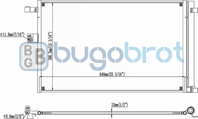 BUGOBROT 62-BW9004 - Конденсатор кондиционера abcparts.ee