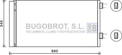 BUGOBROT 62-BW5414 - Конденсатор кондиционера abcparts.ee