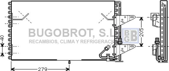 BUGOBROT 62-BW5200 - Конденсатор кондиционера abcparts.ee