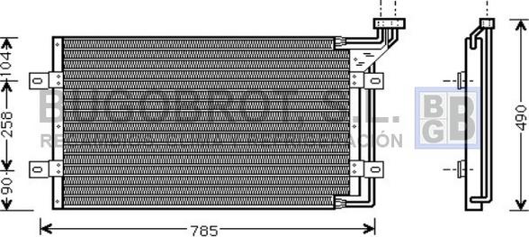 BUGOBROT 62-CR5038 - Конденсатор кондиционера abcparts.ee