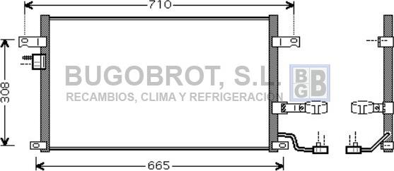 BUGOBROT 62-DW5056 - Конденсатор кондиционера abcparts.ee
