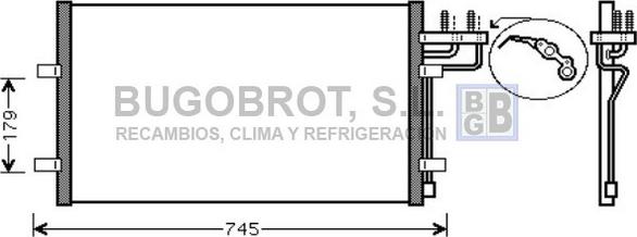 BUGOBROT 62-FD5367 - Конденсатор кондиционера abcparts.ee