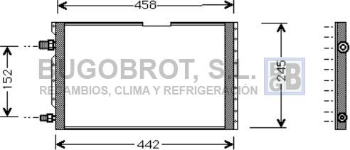 BUGOBROT 62-FT5238 - Конденсатор кондиционера abcparts.ee