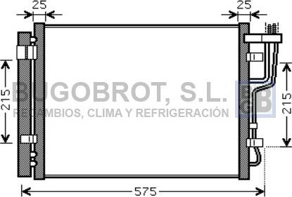 BUGOBROT 62-HY5189 - Конденсатор кондиционера abcparts.ee