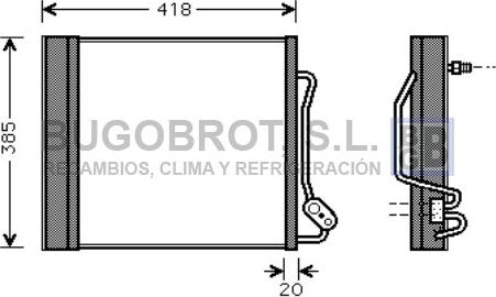 BUGOBROT 62-MC5010 - Конденсатор кондиционера abcparts.ee