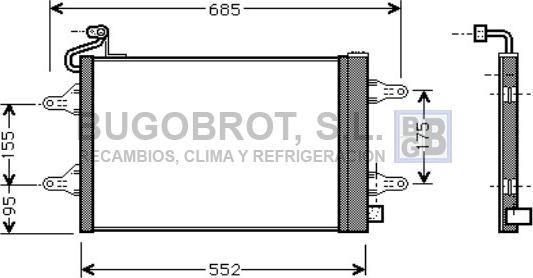 BUGOBROT 62-SA5007 - Конденсатор кондиционера abcparts.ee
