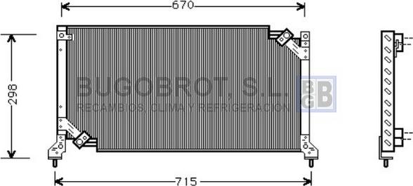 BUGOBROT 62-SU5026 - Конденсатор кондиционера abcparts.ee