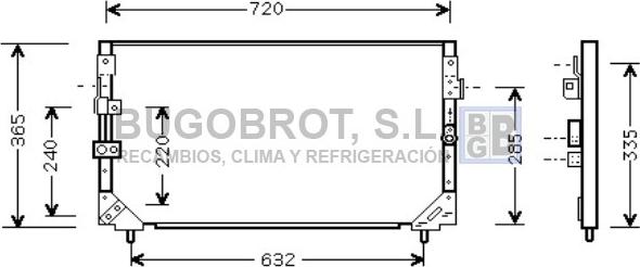 BUGOBROT 62-TO5006 - Конденсатор кондиционера abcparts.ee