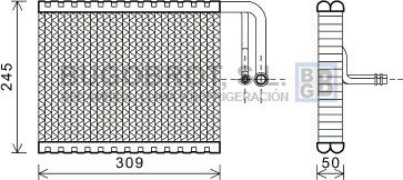 BUGOBROT 70-BWV402 - Испаритель, кондиционер abcparts.ee