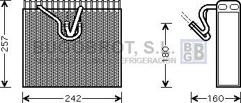 BUGOBROT 70-OLV328 - Испаритель, кондиционер abcparts.ee