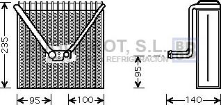 BUGOBROT 70-SAV011 - Испаритель, кондиционер abcparts.ee