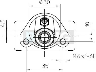Burig B090078 - Колесный тормозной цилиндр abcparts.ee