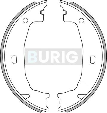 Burig B050006 - Комплект тормозных колодок, барабанные abcparts.ee