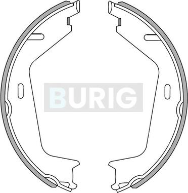Burig B050007 - Комплект тормозных колодок, барабанные abcparts.ee
