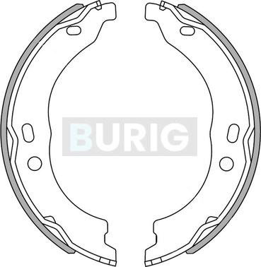 Burig B050013 - Комплект тормозных колодок, барабанные abcparts.ee
