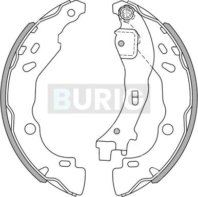 Burig B050075 - Комплект тормозных колодок, барабанные abcparts.ee