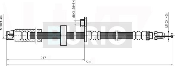 Burig B080020 - Тормозной шланг abcparts.ee